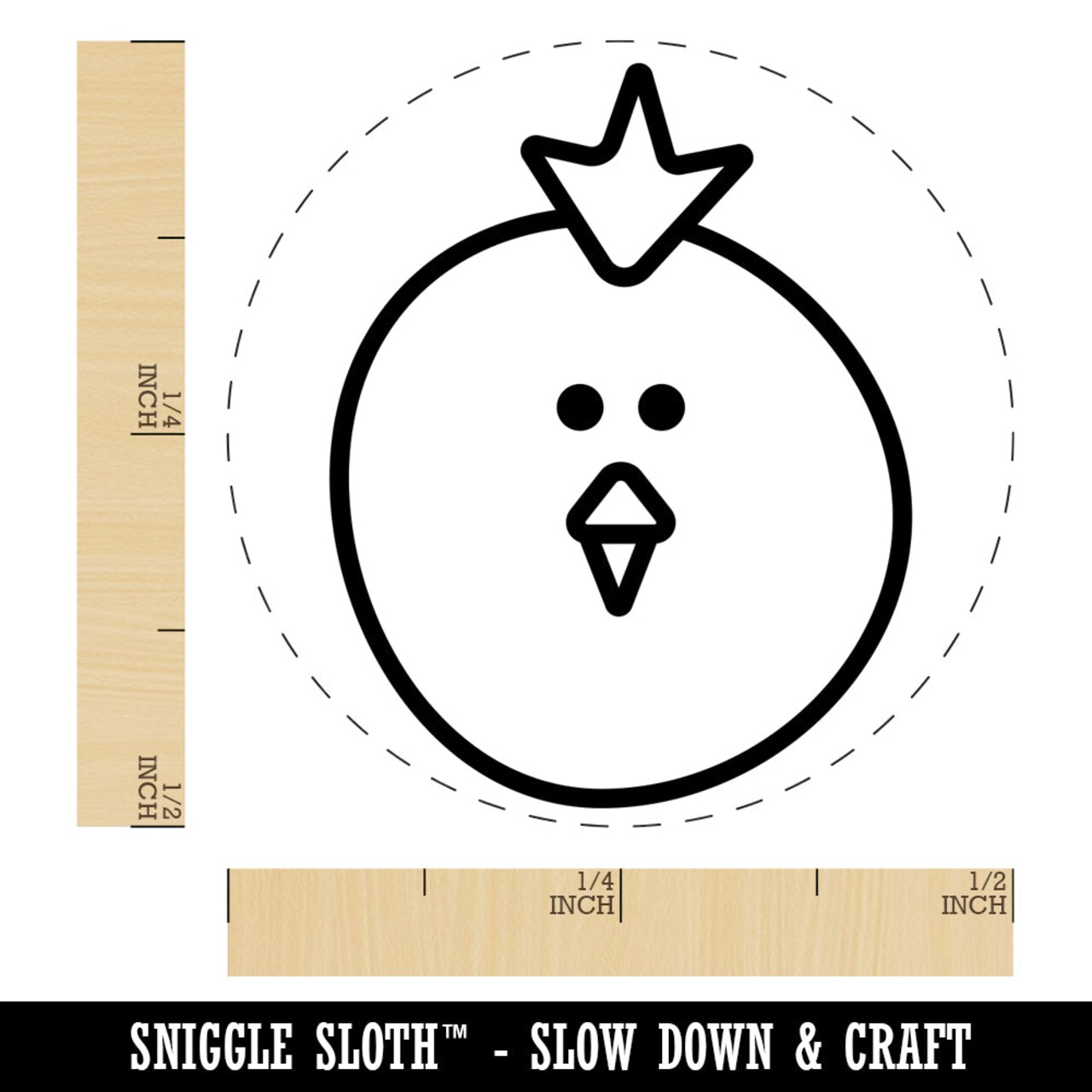 Rooster Chicken Head Cute Self-Inking Rubber Stamp for Stamping Crafting Planners
